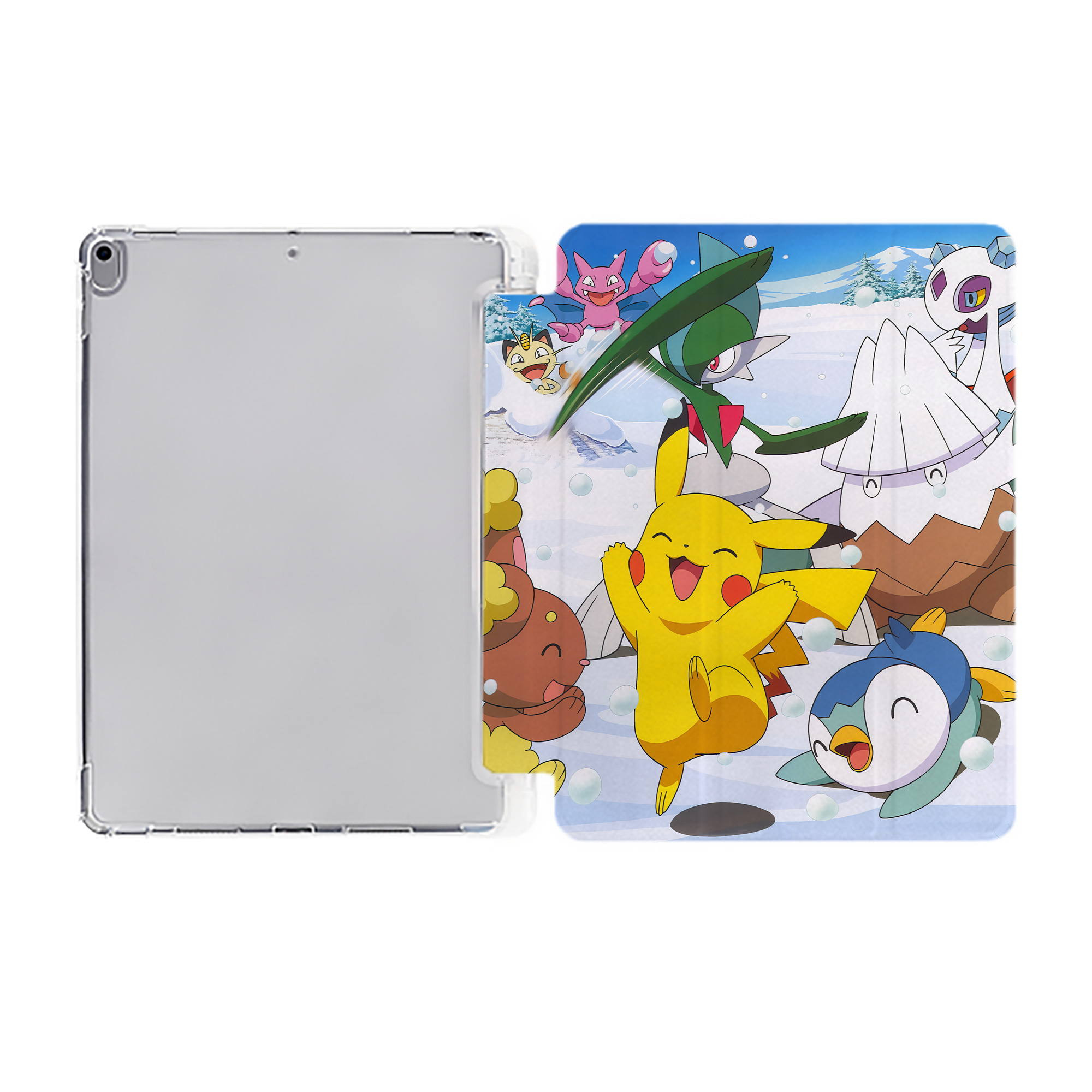 （画像用） ポケットモンスター Pokémon IPad ケース ペン収納付き 三つ折りスタンド PUレザー×シリコン 対応機種9.5/10.5/10.9インチ